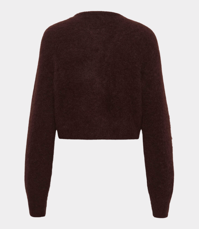 Gestuz gzdebbie short cardigan plum melange