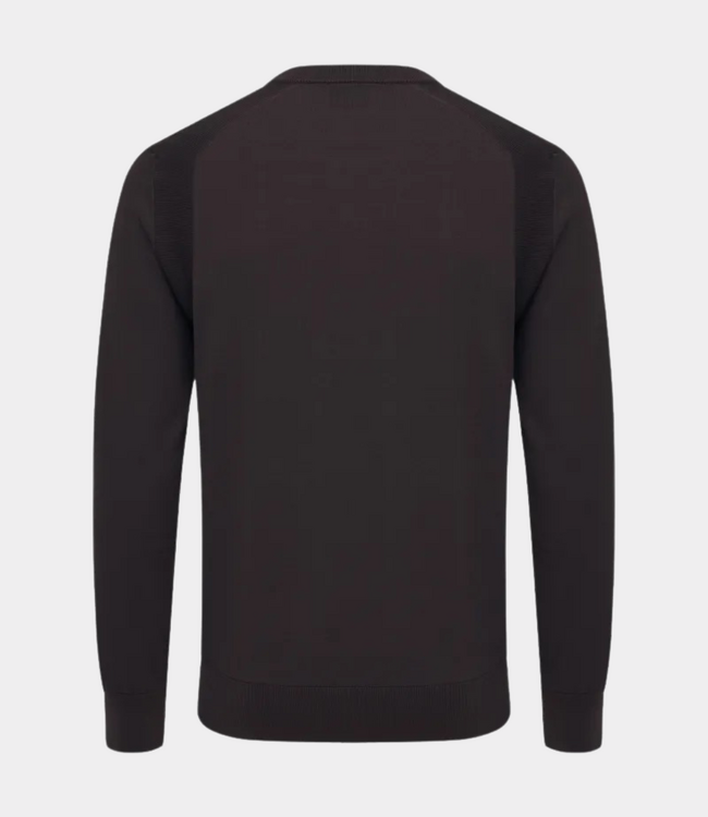Genti Round neck knit ls red aubergine