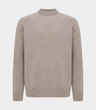 Genti Round neck knit ls mid brown