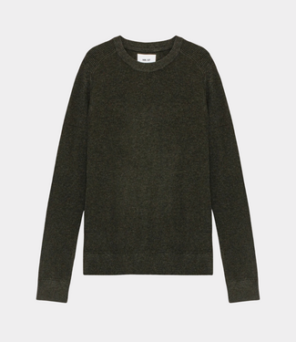 NN.07 kevin knit sweat dark army