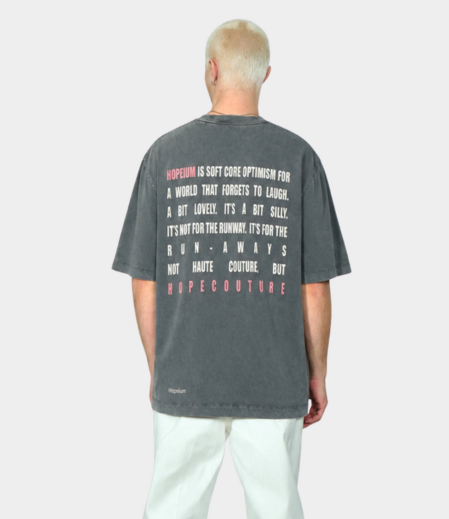 Hopeium Hopeium text tee s/s grey 20262061301-950