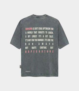 Hopeium text tee s/s grey
