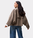 Catwalk Junkie check cape jacket mountain view