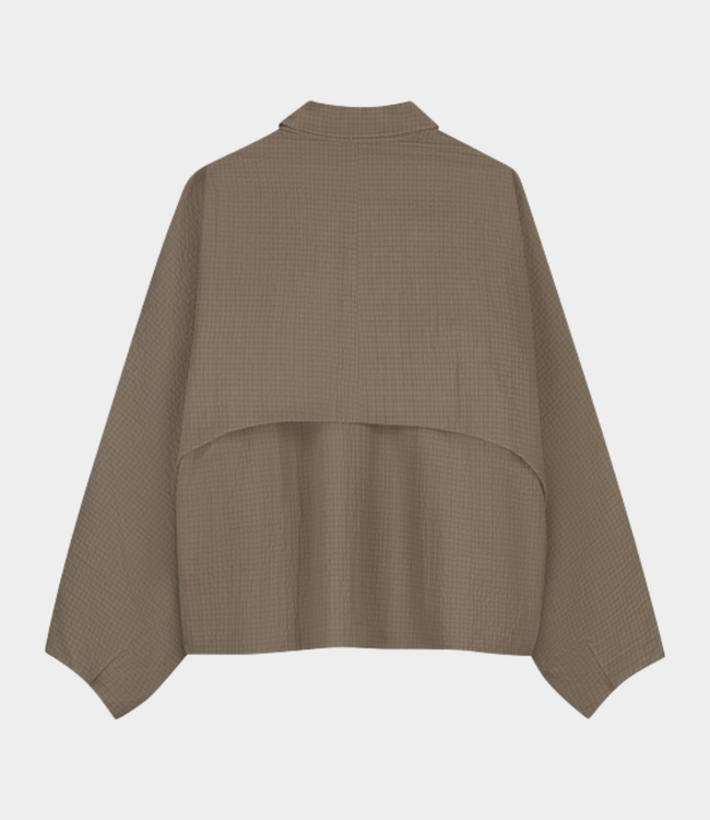 Catwalk Junkie check cape jacket mountain view