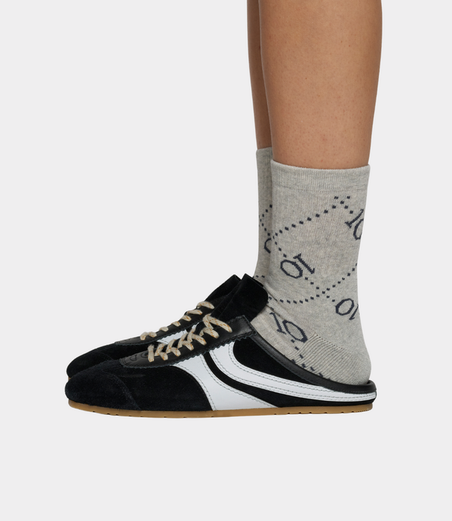 10Days socks all-over monogram light grey melee