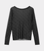 10Days 10Days mesh long sleeve monogram steel blue 20-771-6203-1335