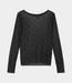 10Days 10Days mesh long sleeve monogram steel blue 20-771-6203-1335