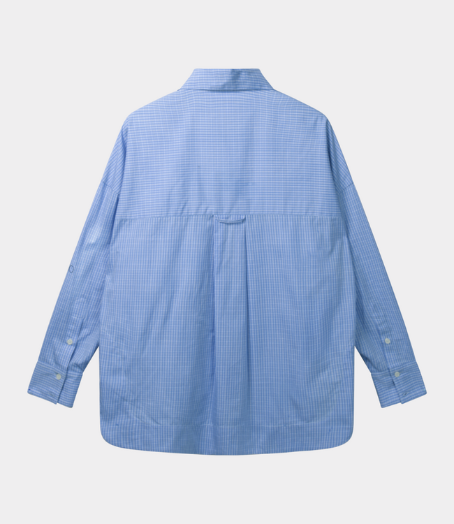 10Days 10Days long sleeve shirt check ultramarine 20-415-6203-1341