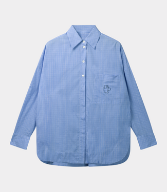 10Days long sleeve shirt check ultramarine
