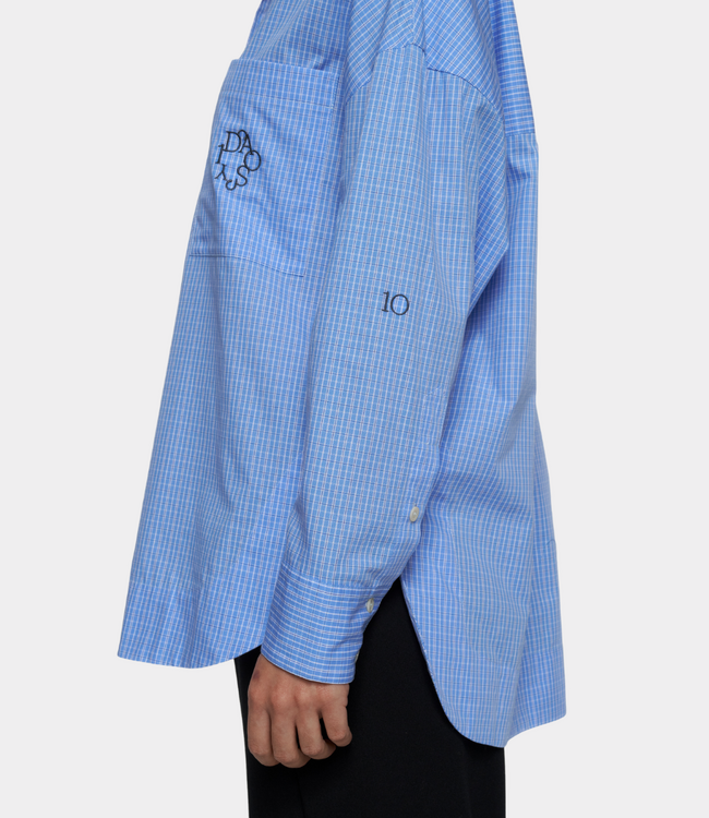 10Days 10Days long sleeve shirt check ultramarine 20-415-6203-1341