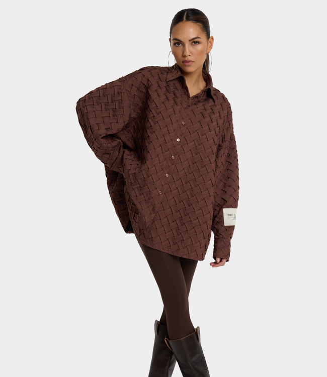 Alix the Label Pleated blouse warm brown