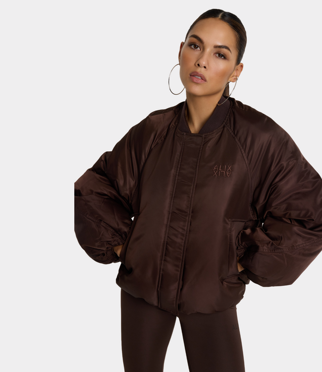 Alix the Label Nylon jacket deep brown