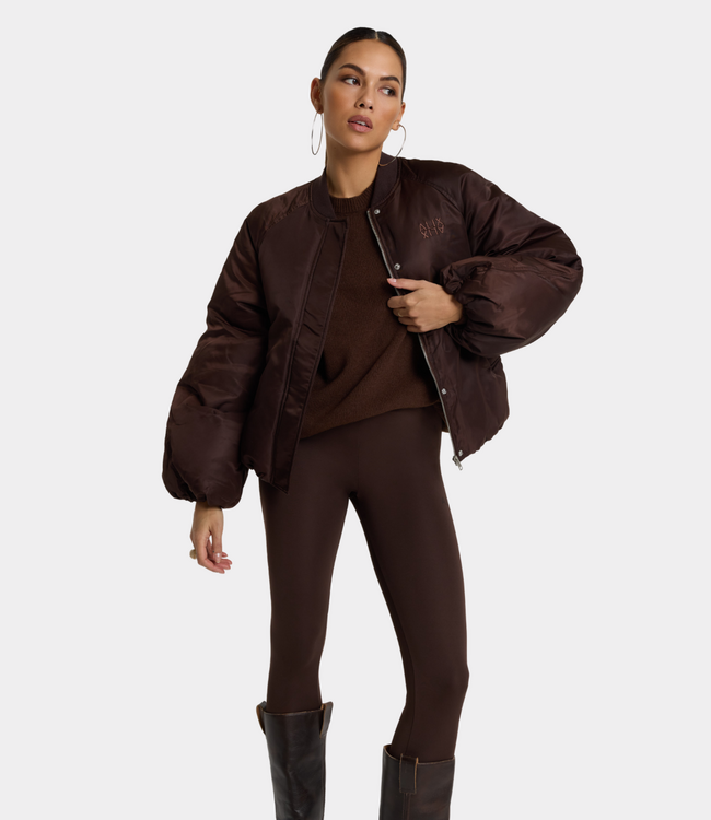 Alix the Label Nylon jacket deep brown