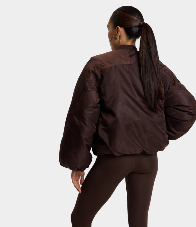 Alix the Label Nylon jacket deep brown