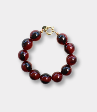 Bonnie Studios Wilma burgundy marble bracelet