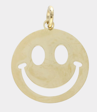 Bonnie Studios smiley big pendant gold
