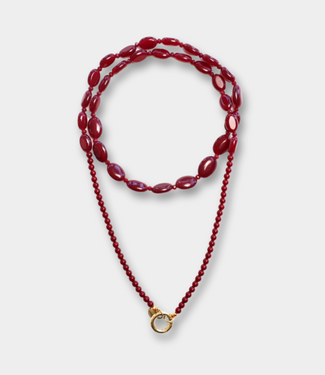 Bonnie Studios Funky Burgundy Long Necklace