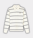 Olaf Striped Signature LS Polo Off White Navy Stripe