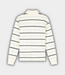 Olaf Striped Signature LS Polo Off White Navy Stripe
