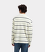 Olaf Striped Signature LS Polo Off White Navy Stripe