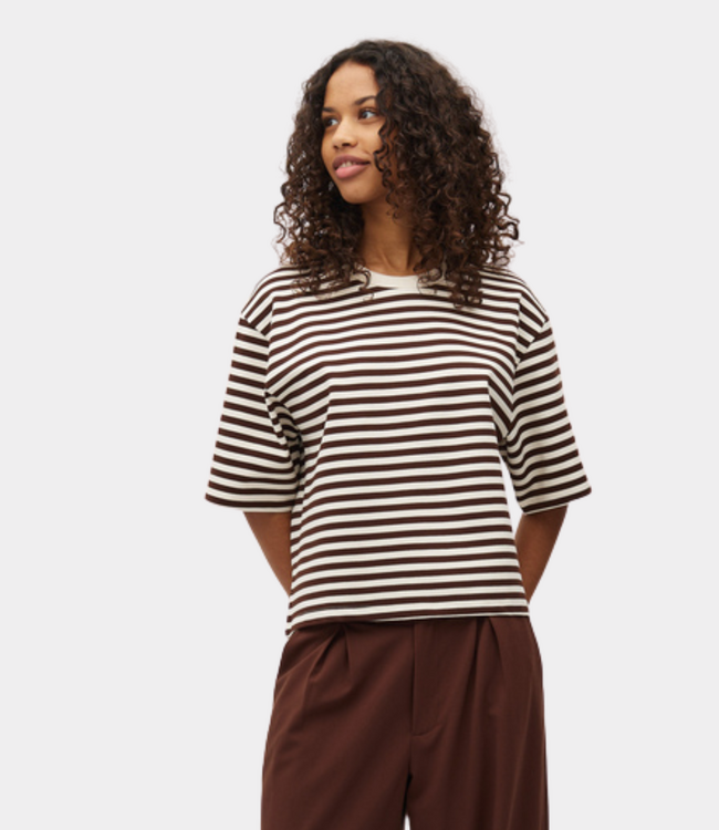 MbyM emrys-m betsy stripe t-shirt java sugar stripe