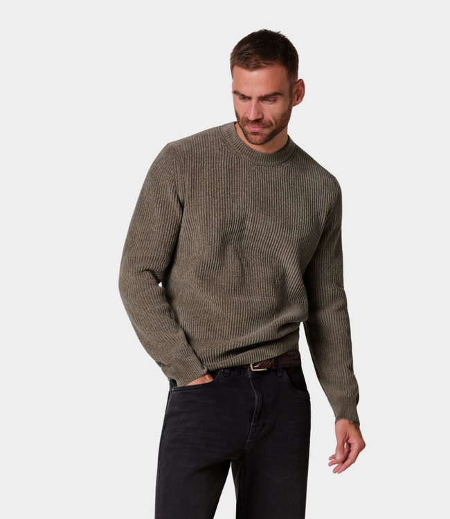 Profuomo Pullover crewneck brown
