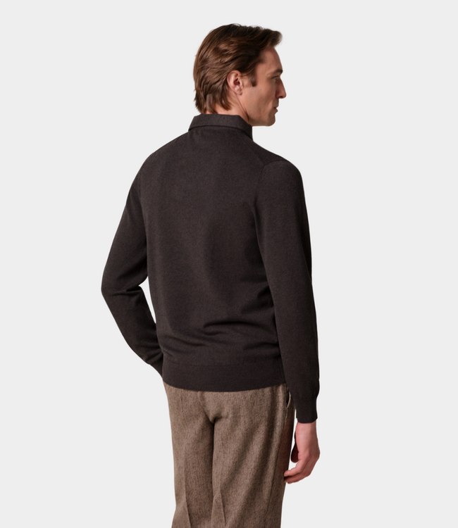 Profuomo Polo one piece ls dark brown