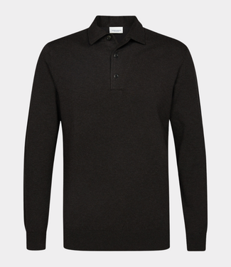Profuomo Polo one piece ls dark brown