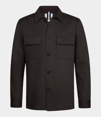 Profuomo Knitted Overshirt ls dark brown