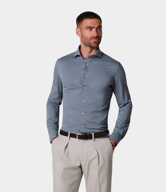 Profuomo Profuomo Japanese Shirt ls indigo  PPXH30021G