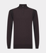 Genti Turtle zip knit ls red aubergine