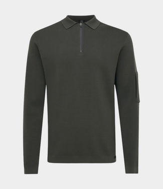 Genti Polo zip ls green
