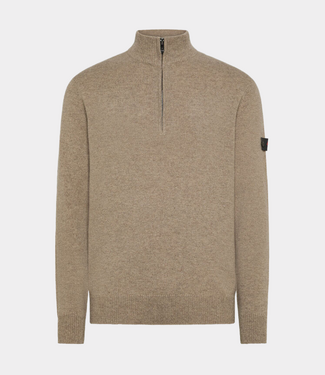 Peuterey Trebe half zip knit beige crockery