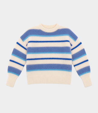 TWNS striped round neck sweater ls ice