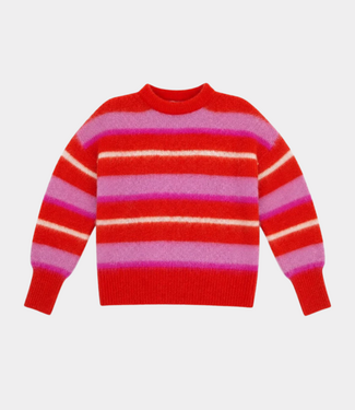 TWNS striped round neck sweater ls fire