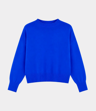 TWNS round neck jumper without slits electric blue