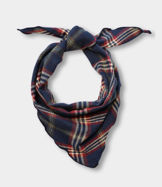 Bonnie Studios Plaid Scarf dark blue