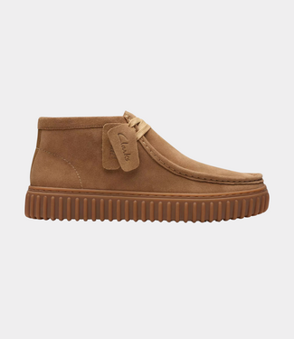 Clarks Torhill hi shoe dark sand suede