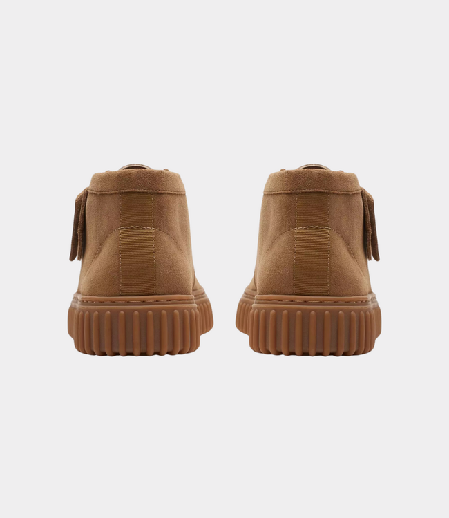 Clarks Torhill hi shoe dark sand suede