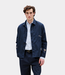 Foret berry herringbone embroidery overshirt navy