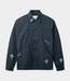 Foret Foret berry herringbone embroidery overshirt navy F1452-NAVY