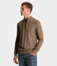 Cast Iron Half zip collar knit walnut