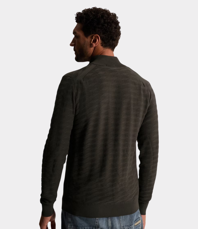 Cast Iron Half zip collar knit clever crowns