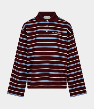 The Lola Club emilia polo striped mulberry