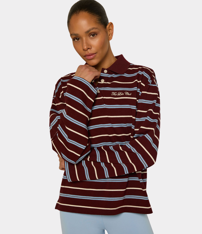 The Lola Club emilia polo striped mulberry