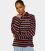 The Lola Club The Lola Club emilia polo striped mulberry Emilia-001-mulberry