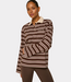 The Lola Club emilia polo striped espresso