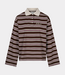 The Lola Club The Lola Club emilia polo striped espresso Emilia-001-espresso
