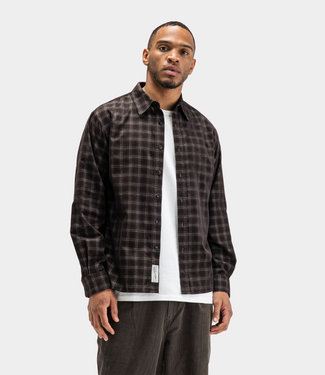 Butcher of Blue Judd Cord Small Check Shirt Topaz Brown