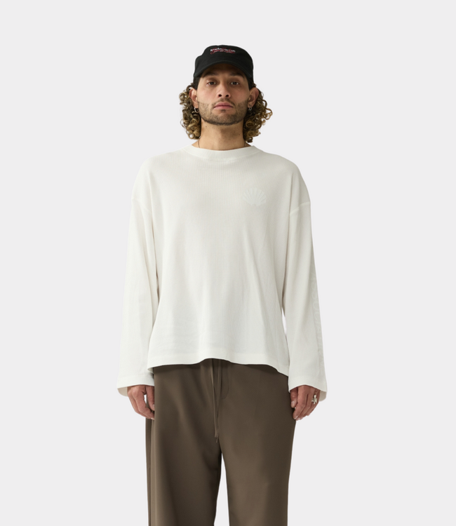 New Amsterdam logo longsleeve waffle white